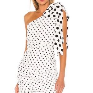 Lovers + Friends Polka Dot One-Shoulder Dress